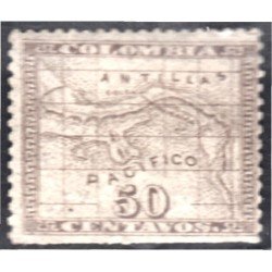 Panamá Dep. de Colombia 10a 1887/88 Escudos Litografías MH Panamá Dep. de Colombia 10a 1887/88 Escudos Litografías MH