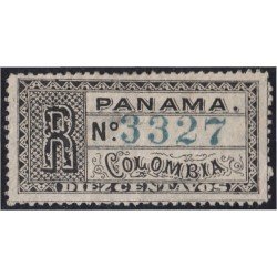 Panamá Sellos para cartas cargadas y recepción de clientes 1 1887 Grabado MH Panamá Sellos para cartas cargadas y recepción de clientes 1 1887 Grabado MH