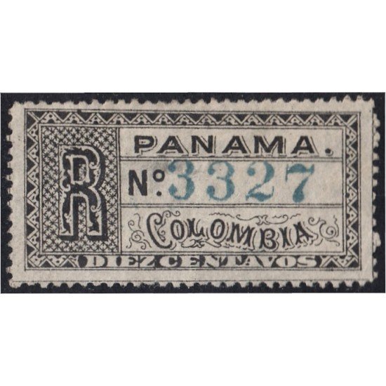 Panamá Sellos para cartas cargadas y recepción de clientes 1 1887 Grabado MH Panamá Sellos para cartas cargadas y recepción de clientes 1 1887 Grabado MH