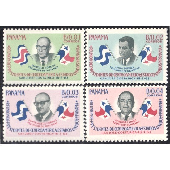 Panama 374/77 Reunión de Presidentes Centroamericanos - E.UU - Panamá MNH Panama 374/77 Reunión de Presidentes Centroamericanos - E.UU - Panamá MNH