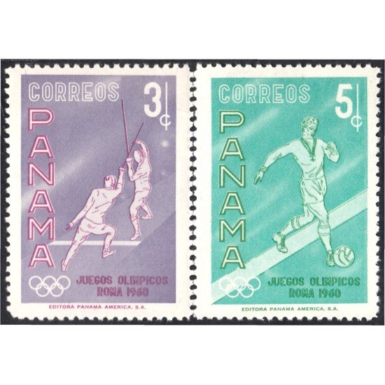 Panama 337/38 1960 Juegos Olímpicos Roma MNH Panama 337/38 1960 Juegos Olímpicos Roma MNH