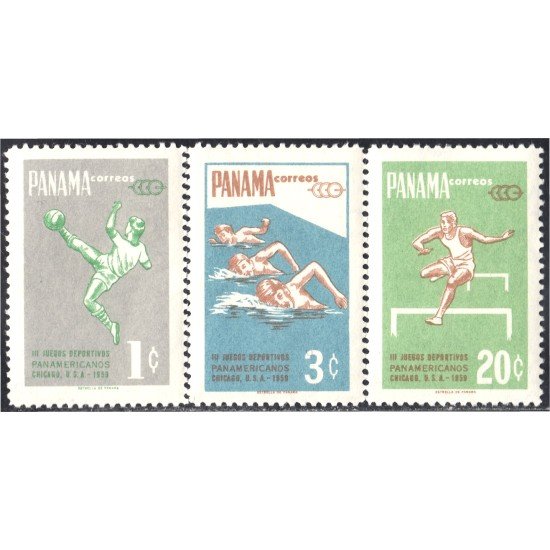Panama 333/35 1959 III Juegos Deportivos Panamericanos MNH Panama 333/35 1959 III Juegos Deportivos Panamericanos MNH