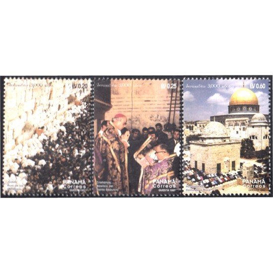Panama 1162/64 1997 Jerusalén MNH Panama 1162/64 1997 Jerusalén MNH