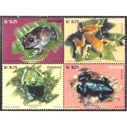 Panama 1142/45 1997 Fauna Ranas anfibios MNH