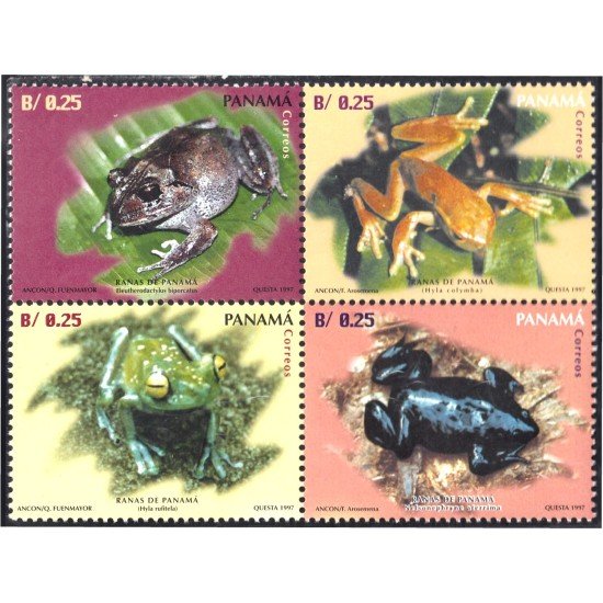 Panama 1142/45 1997 Fauna Ranas anfibios MNH Panama 1142/45 1997 Fauna Ranas anfibios MNH