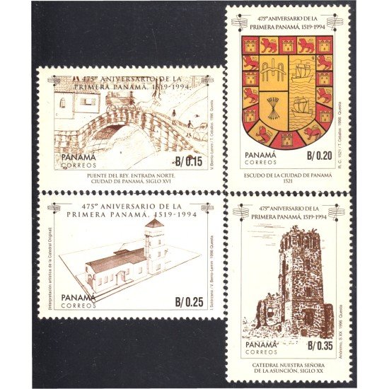 Panama 1120/23 1996 475º Aniversario de la primera Panamá MNH