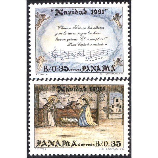 Panama 1079/80 1991 Navidad Christmas MNH Panama 1079/80 1991 Navidad Christmas MNH