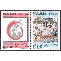 Panama 1055/56 1989 La Cruz Roja y media luna Roja MNH Panama 1055/56 1989 La Cruz Roja y media luna Roja MNH