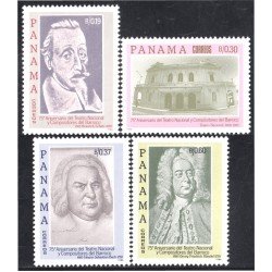 Panama 1019/22 1987 75º Aniversario del Teatro Nacional y Compositores del Barroco MNH Panama 1019/22 1987 75º Aniversario del Teatro Nacional y Compositores del Barroco MNH