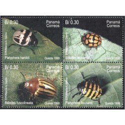 Panama 1180/83 1998 Fauna Insectos Escarabajos MNH Panama 1180/83 1998 Fauna Insectos Escarabajos MNH