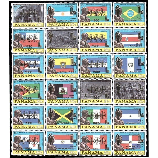Panama 776/05 1980 Medallas de Juegos Olímpicos MNH