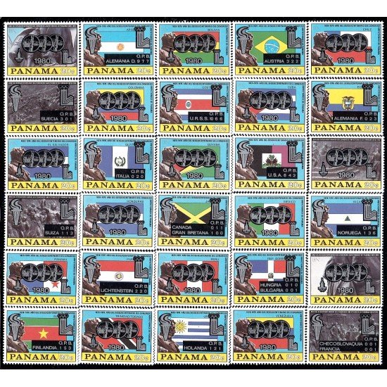 Panama 746/75 1980 Medallas de Juegos Olímpicos MNH Panama 746/75 1980 Medallas de Juegos Olímpicos MNH