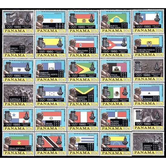 Panama 686/15 1980 Medallas de Juegos Olímpicos MNH Panama 686/15 1980 Medallas de Juegos Olímpicos MNH