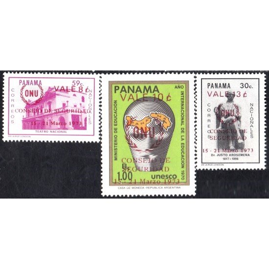 Panama 551/53 1973 Teatro Nacional Año Internacional de la Educación Justo Arosemena MNH Panama 551/53 1973 Teatro Nacional Año Internacional de la Educación Justo Arosemena MNH