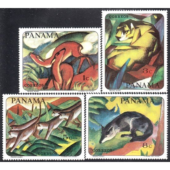 Panama 462/65 1967 Pinturas de animales MNH