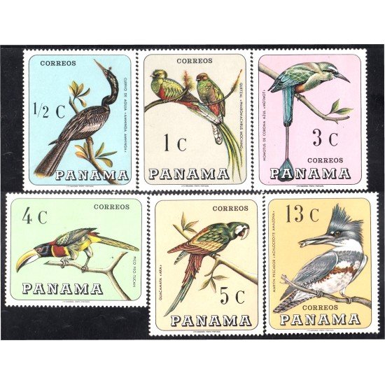 Panama 453/58 1967 Pájaros Aves Birds MNH