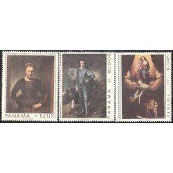 Panama 446/48 1967 Pinturas de Rembrand Gainsborough e Ingres MNH Panama 446/48 1967 Pinturas de Rembrand Gainsborough e Ingres MNH