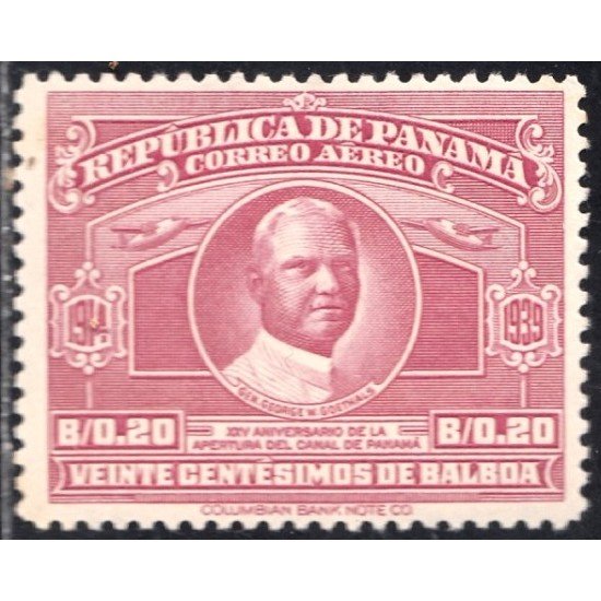 Panama A- 53 1939 General George Goethals MNH Panama A- 53 1939 General George Goethals MNH
