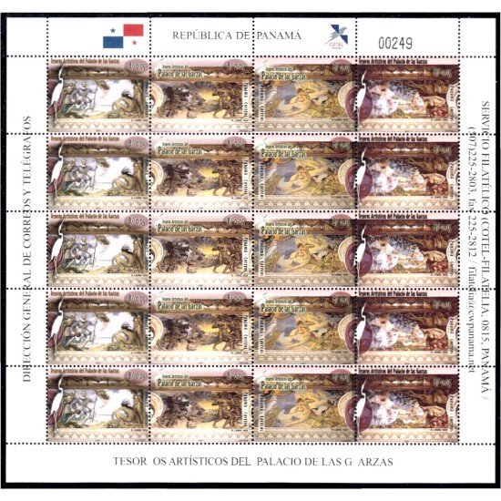 Panama 1208a/11 2001 Tesoros Artísticos del Palacio de Garzas MNH Panama 1208a/11 2001 Tesoros Artísticos del Palacio de Garzas MNH