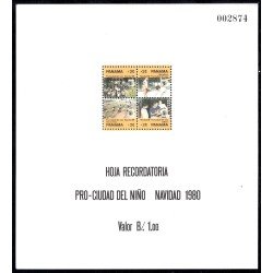Panama HB 22 1980 Hoja recordatoria Pro - Ciudad del niño Navidad Chritsmas MNH Panama HB 22 1980 Hoja recordatoria Pro - Ciudad del niño Navidad Chritsmas MNH