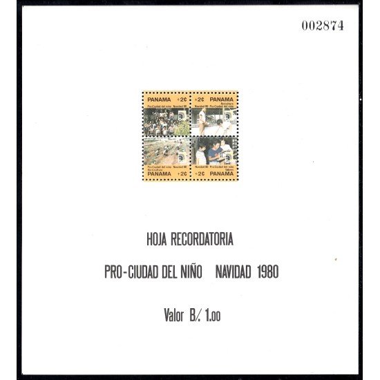 Panama HB 22 1980 Hoja recordatoria Pro - Ciudad del niño Navidad Chritsmas MNH Panama HB 22 1980 Hoja recordatoria Pro - Ciudad del niño Navidad Chritsmas MNH
