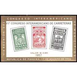 Panama HB 3 1957 VII Congreso Interamericano de Carreteras MNH Panama HB 3 1957 VII Congreso Interamericano de Carreteras MNH