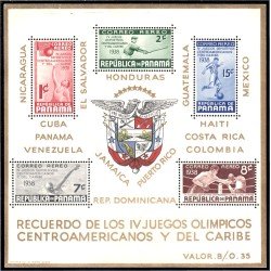 Panama HB 1 1938 Recuerdo de los IV Juegos Olímpicos Centroamericanos y del Caribe MNH Panama HB 1 1938 Recuerdo de los IV Juegos Olímpicos Centroamericanos y del Caribe MNH