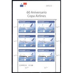 Panama HB 52 2010 60 Aniversario de Copa Airlines Avión Plane MNH Panama HB 52 2010 60 Aniversario de Copa Airlines Avión Plane MNH