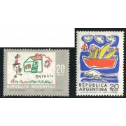 PI1 Argentina Nº 818/819  1968 Dibujos infantiles  MNH