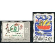 PI1 Argentina Nº 818/819  1968 Dibujos infantiles  MNH