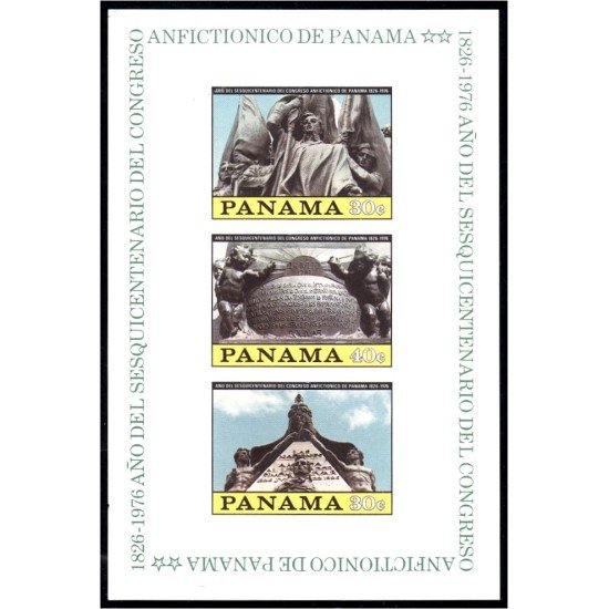 Panama HB 21 1976 150 Años del Congreso Anfictionico de Panamá Sin dentar MH Panama HB 21 1976 150 Años del Congreso Anfictionico de Panamá Sin dentar MH