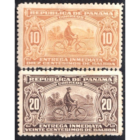 Panamá Express 3/4 1929 Transporte postal Bicicleta MH Panamá Express 3/4 1929 Transporte postal Bicicleta MH