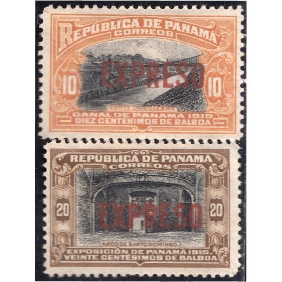 Panamá Express 1/2 1926 Corte de culebra y Arco de Sto Domingo Sin goma Panamá Express 1/2 1926 Corte de culebra y Arco de Sto Domingo Sin goma