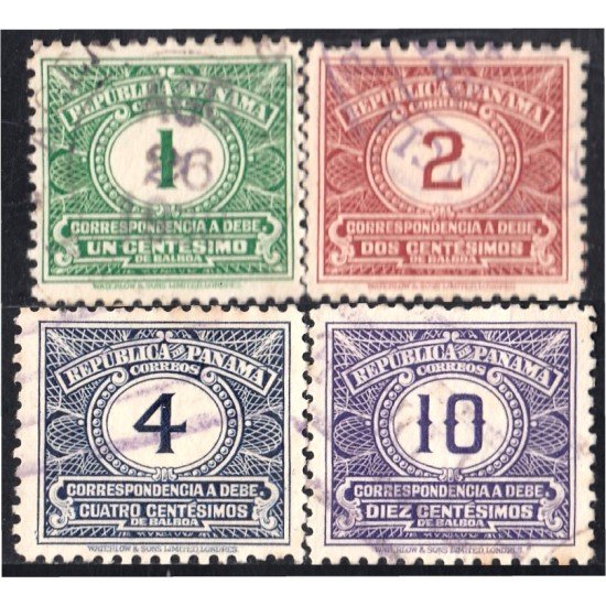 Panamá Taxas 5/8 1931 Correspondencia a Debe usados
