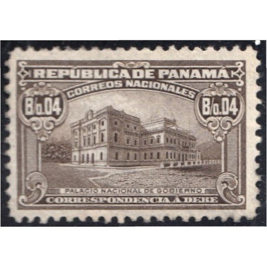 Panamá Taxas 3 1915 Palacio Nacional de Gobierno sin goma Panamá Taxas 3 1915 Palacio Nacional de Gobierno sin goma