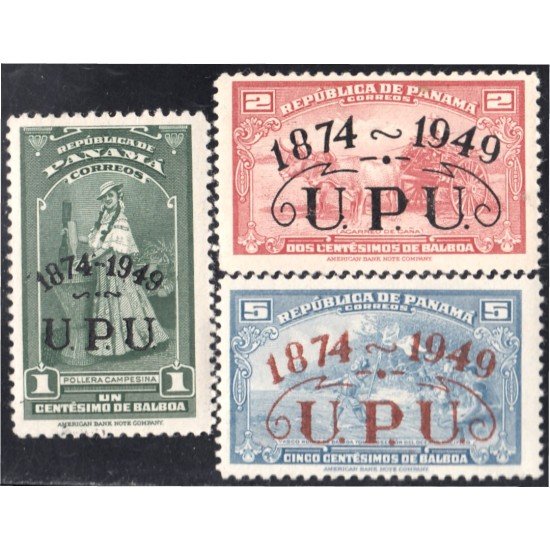 Panama 272CE 1949 UPU Pollera campesina Acarreo de caña MH Panama 272CE 1949 UPU Pollera campesina Acarreo de caña MH