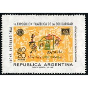PI2/FAU3 Argentina  830 1968 Lions Internacional. 1era. Exposición filatelica de la solidalidad. Sobretasa para la construcción de un Hospital para niños