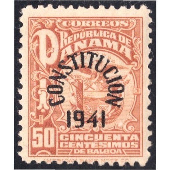 Panama 228G 1941 Nueva Constitución Escudo MH Panama 228G 1941 Nueva Constitución Escudo MH