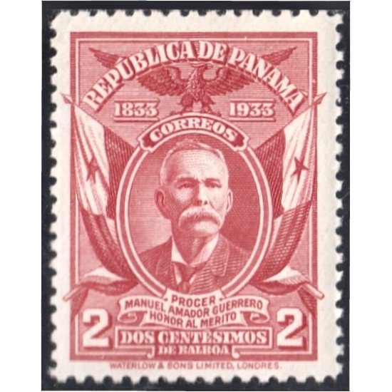 Panama 168 1933 Prócer Manuel Amador Guerrero MH Panama 168 1933 Prócer Manuel Amador Guerrero MH