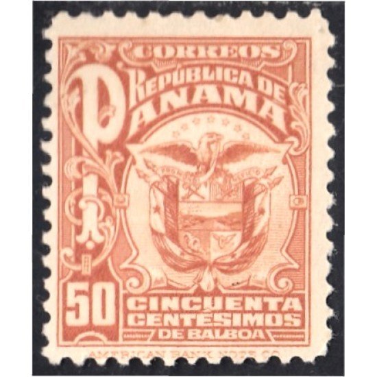 Panama 143 1924 Serie antigua Escudo MH Panama 143 1924 Serie antigua Escudo MH