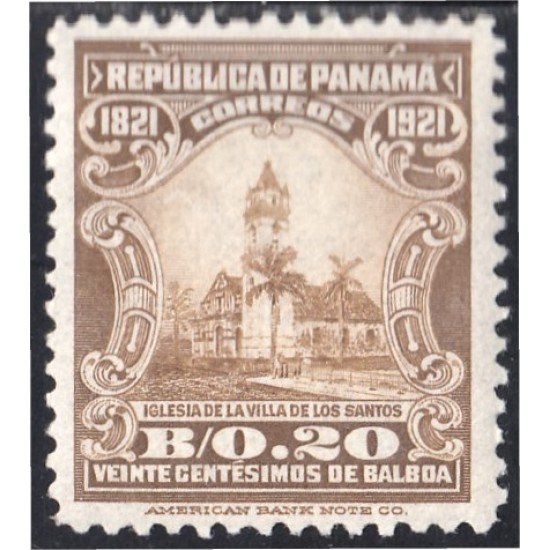 Panama 130 1921 Iglesia de la Villa de los Santos MH Panama 130 1921 Iglesia de la Villa de los Santos MH