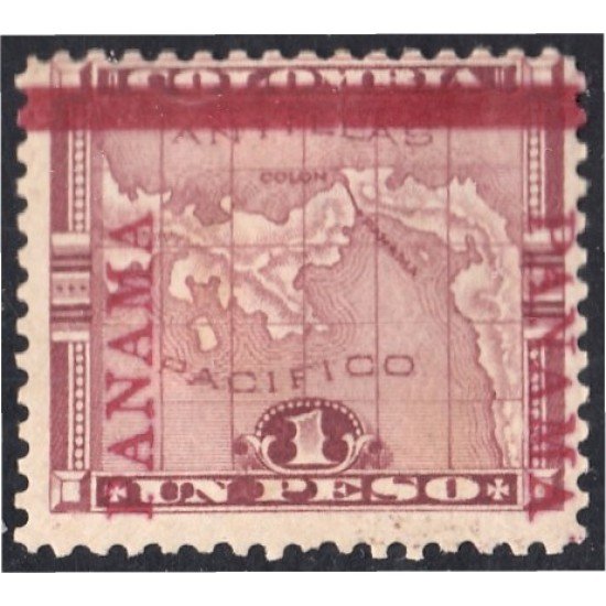Panama 19A 1903/04 Mapa de Panamá sin goma