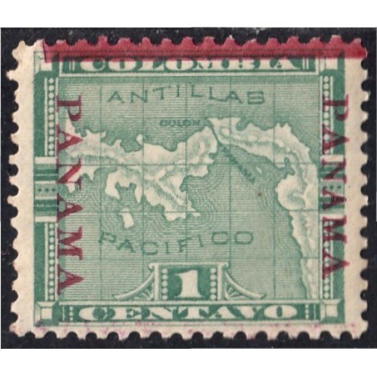 Panama 13B 1903/04 Mapa de Panamá sin goma Panama 13B 1903/04 Mapa de Panamá sin goma