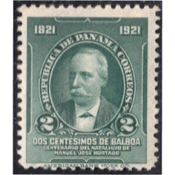 Panama 133 1921 Manuel José Hurtado sin goma Panama 133 1921 Manuel José Hurtado sin goma