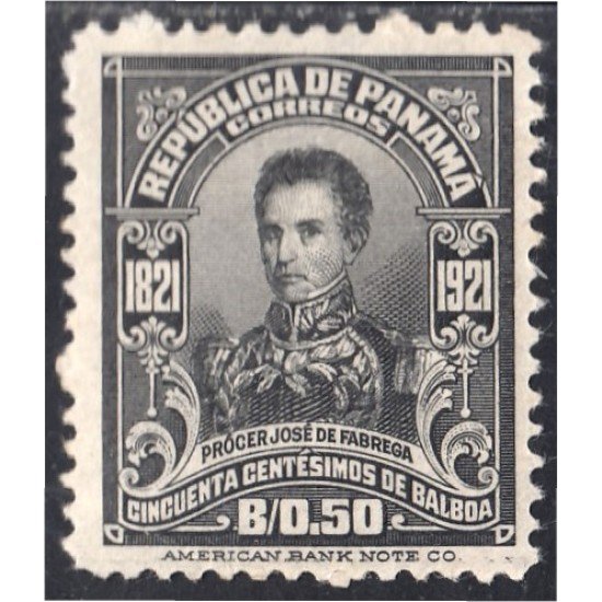 Panama 132 1921 Prócer José de Fabrega sin goma