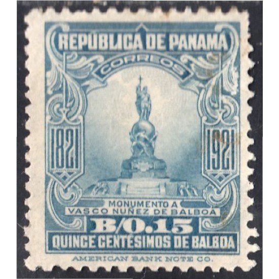 Panama 129 1921 Monumento a Vasco Nuñez de Balboa sin goma Panama 129 1921 Monumento a Vasco Nuñez de Balboa sin goma