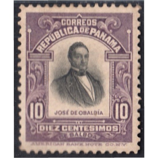 Panama 103 1909/17 José de Obaldía sin goma Panama 103 1909/17 José de Obaldía sin goma