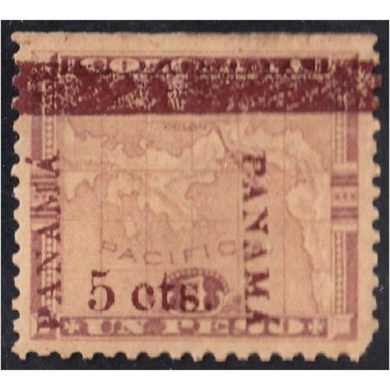 Panama 85a 1906 Mapa de Panamá sin goma Panama 85a 1906 Mapa de Panamá sin goma