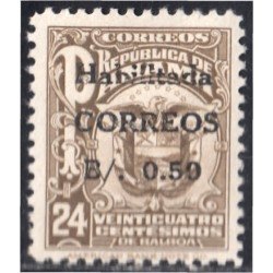 Panama 257 1947 Serie Antigua Escudo sin goma Panama 257 1947 Serie Antigua Escudo sin goma