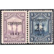Panama 230/31 1942 Timbres telégrafos de 1919 - 22 sin goma Panama 230/31 1942 Timbres telégrafos de 1919 - 22 sin goma
